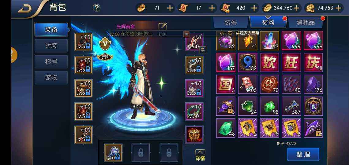 阿拉德之怒（地下城盟约）【60级】三无混沌套永久翅膀粉宠